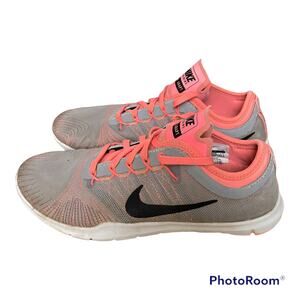 Nike Flex Adapt Trainer Sports Shoes Gray Pink Fitness Training Women's Size 6.5